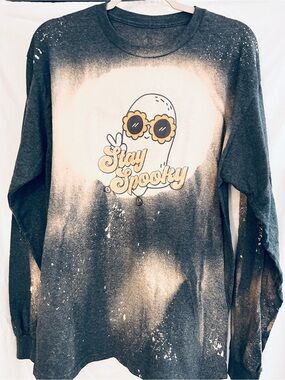 Women’s X-Large tie dye Halloween long sleeve tshirt